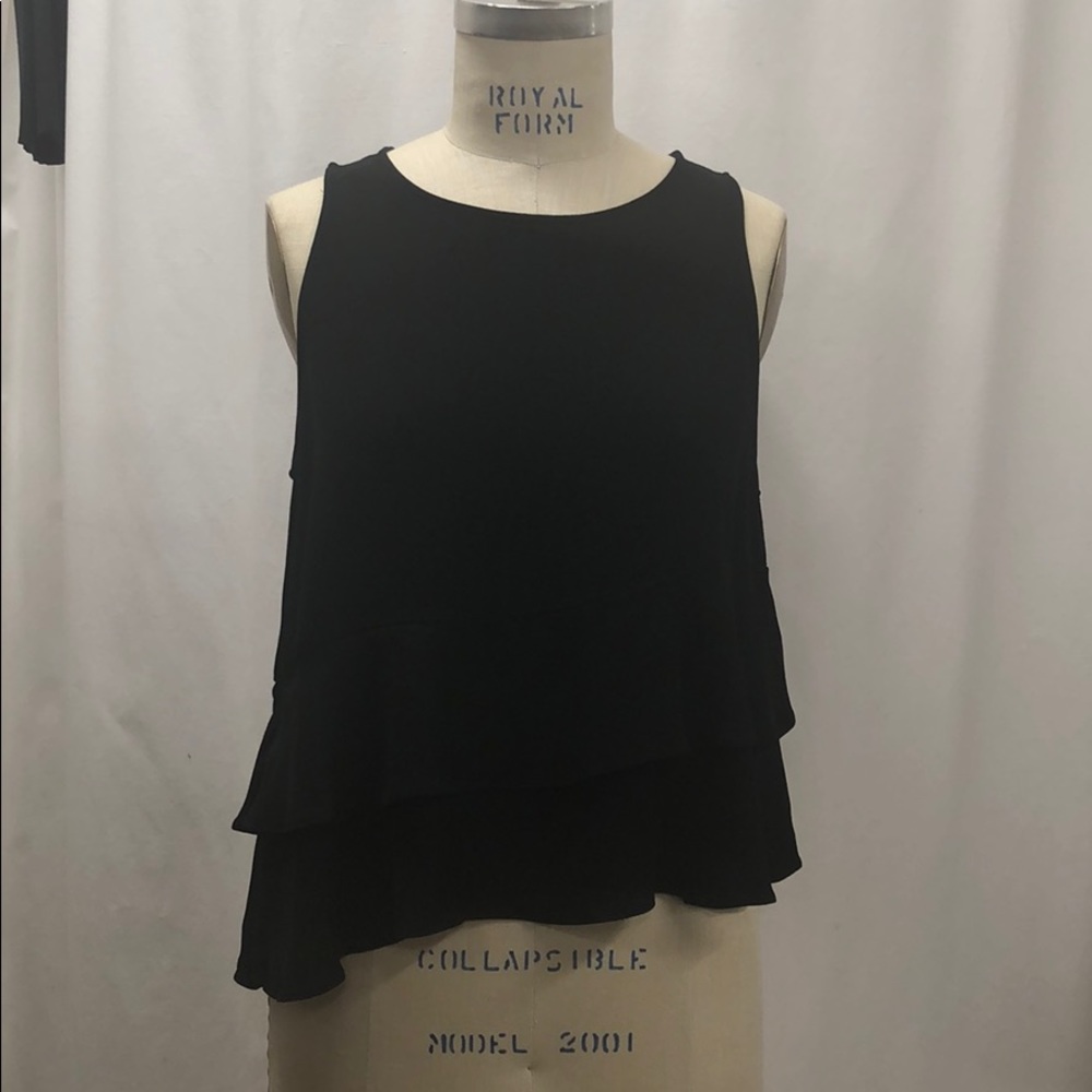 H&M black asymmetric top size M